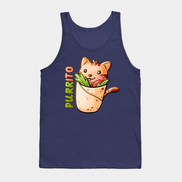 Purrito | Cat Burrito Tank Top by Sammy Doo